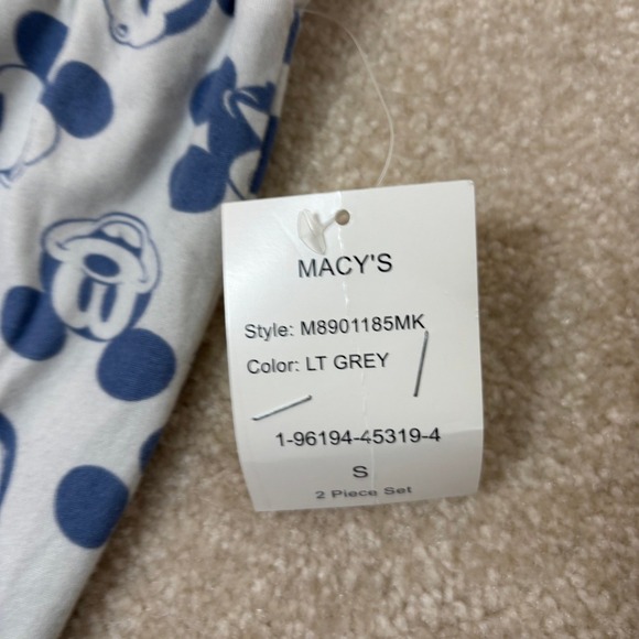 Disney Mickey Mouse Sleepwear Pajama Pants Lounge Bottoms LT GREY Small - Picture 4 of 5